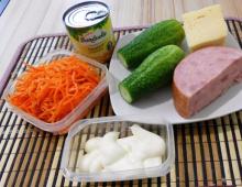 Простые и сложные рецепты приготовления салата с ветчиной и кукурузой